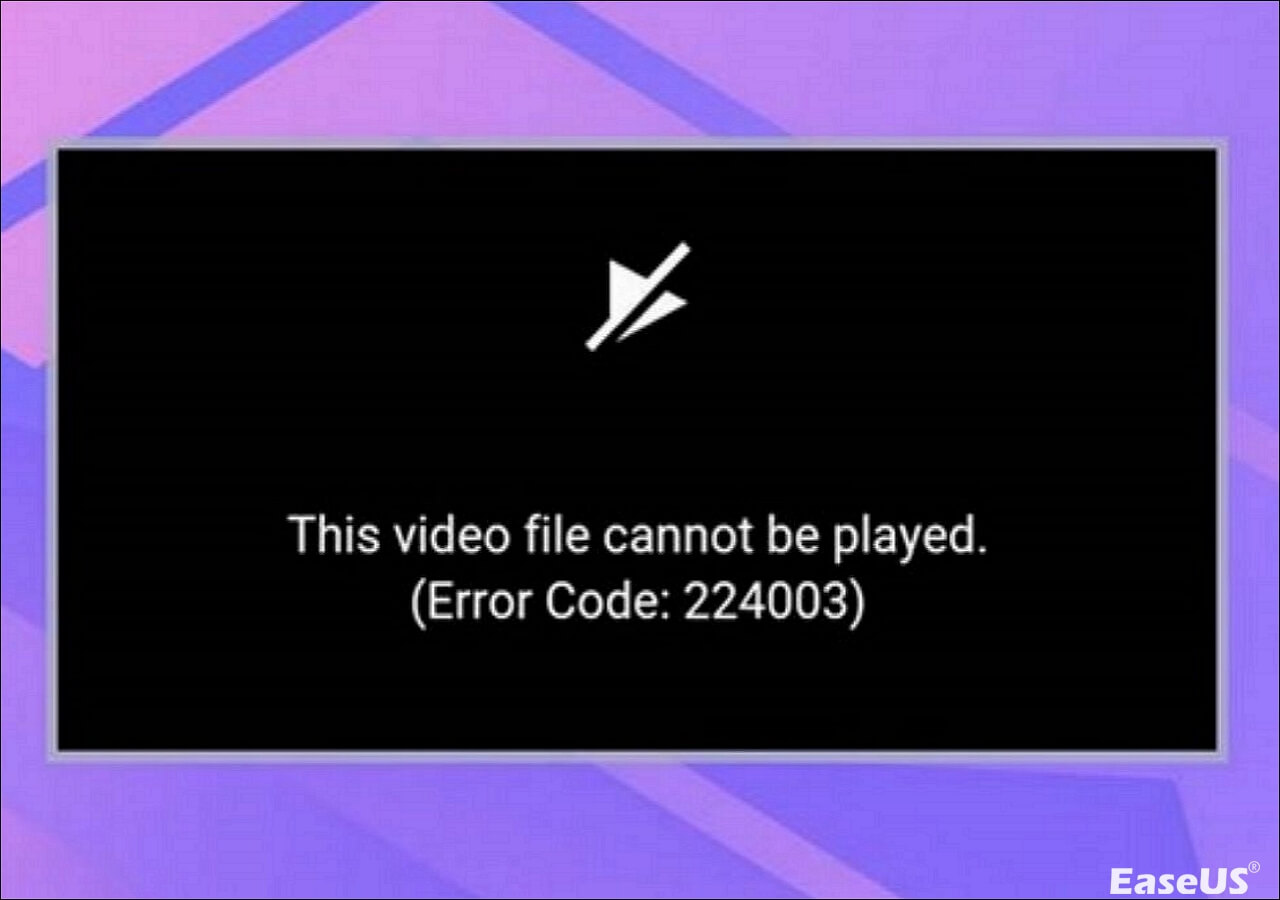 How to Fix Error Code 224003 [Video Playback Issue]