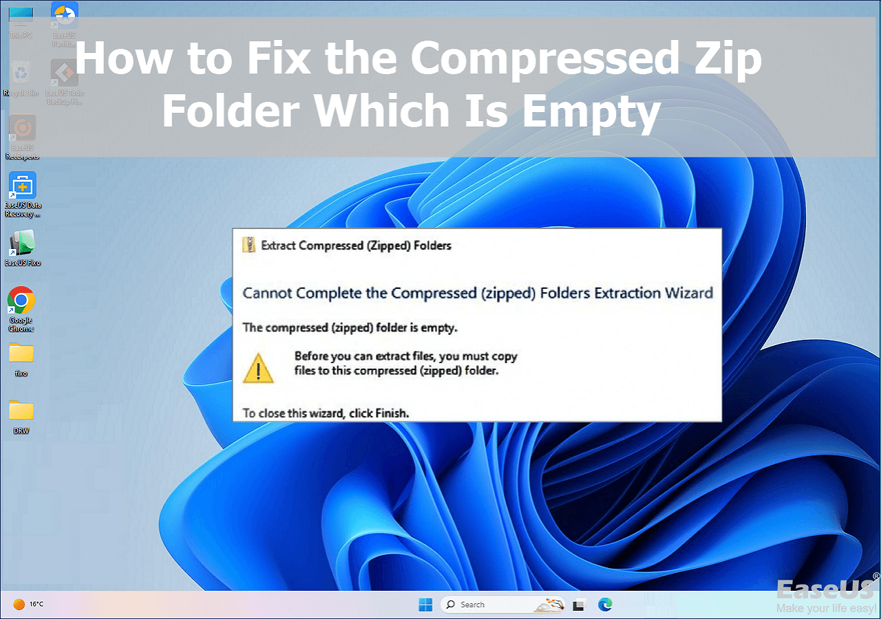 Fix the Compressed Zip Folder Which Is Empty [Solved]