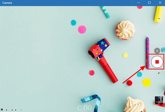 Finish Recording Video with Camera app