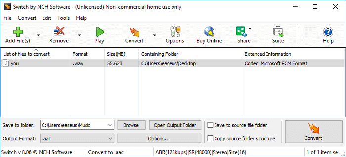 How to Convert WAV to AAC on Windows, Mac, Online - EaseUS