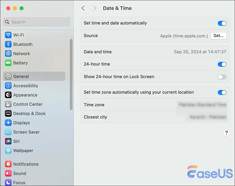 enable set date and time automatically