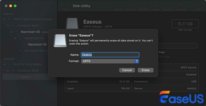 erase disk on Mac
