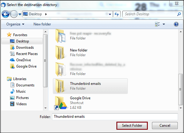 how to change storage location for mailbird