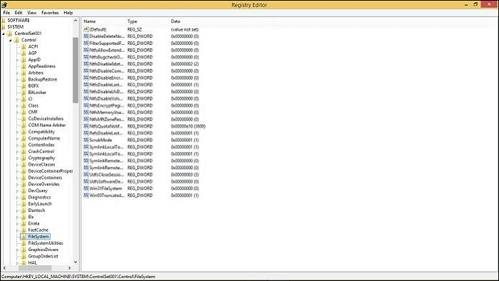 navigate to the file system
