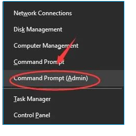 Select command prompt (admin)