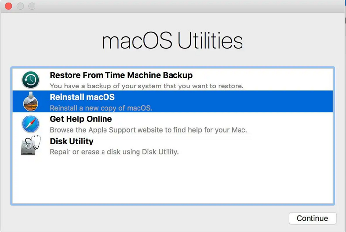 reinstall macOS