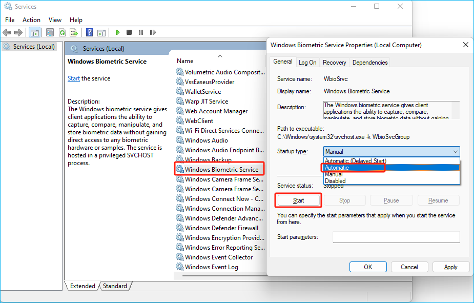 set-windows-biometric-service-start-automatic