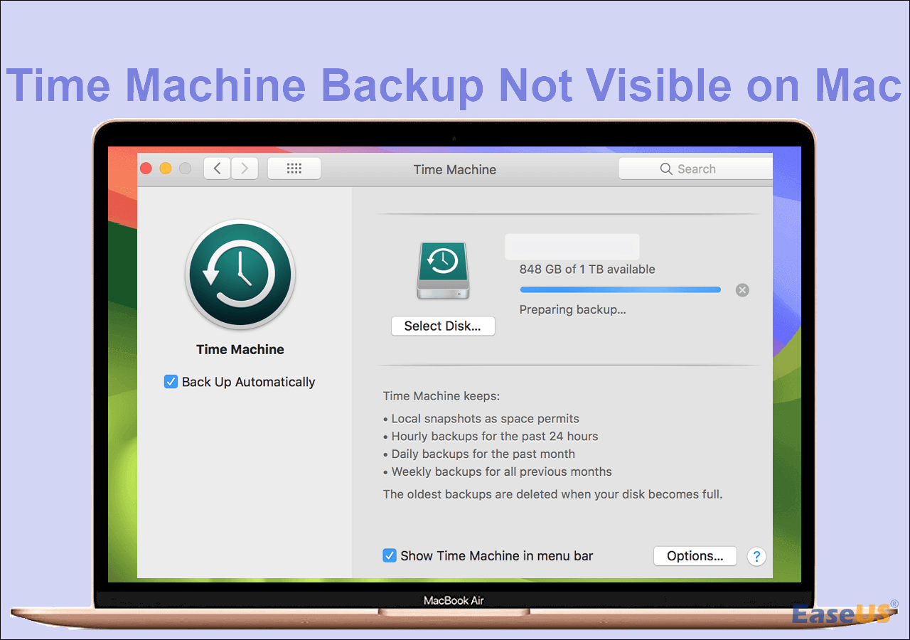 Time Machine Backups Not Visible on Mac [Solved]