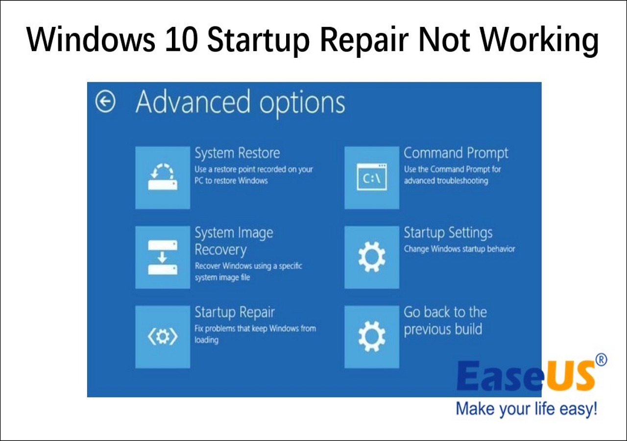 [8 Quick Fixes] Windows 10 Startup Repair Not Working🔥