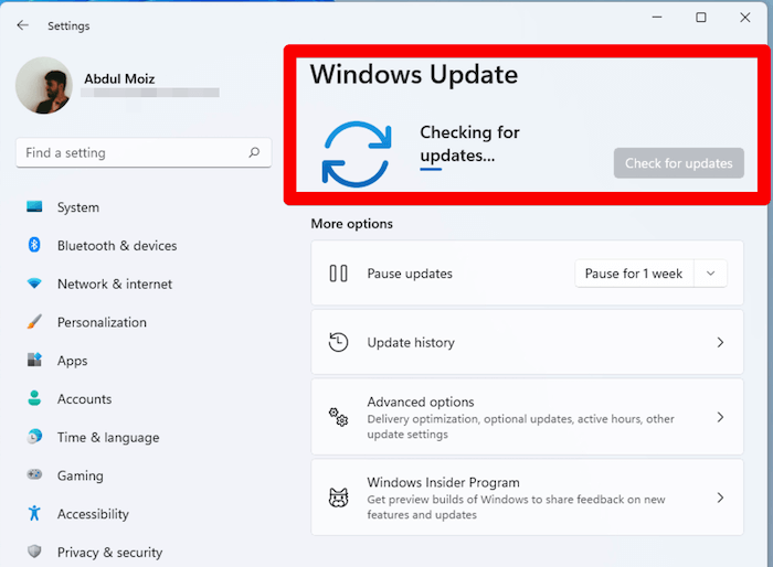 Windows-Update prüfen