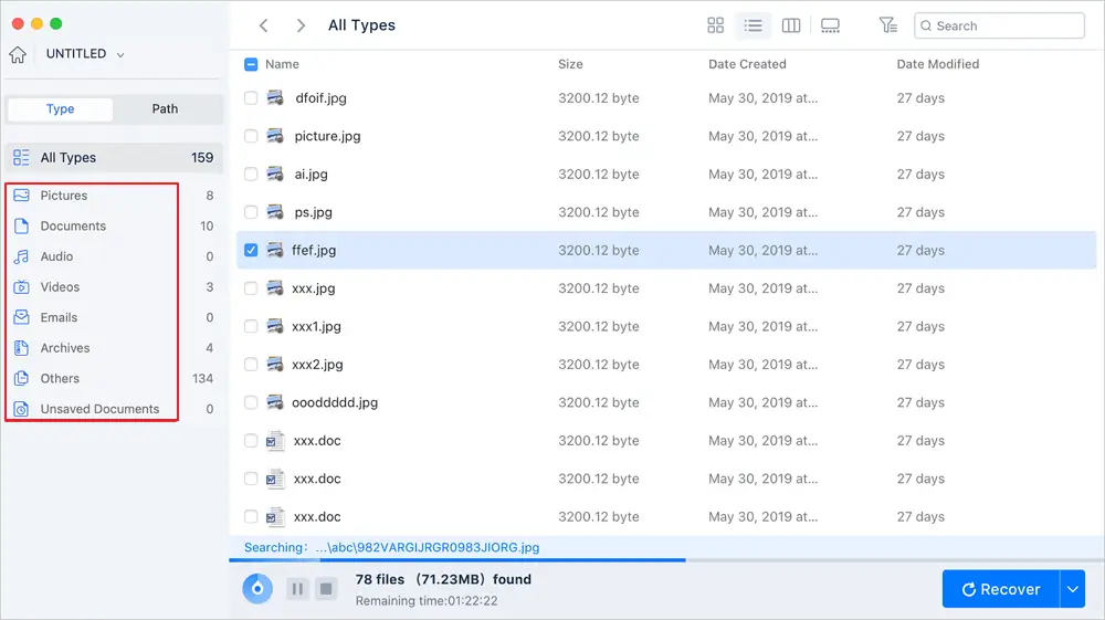 EaseUS Data Recovery Wizard for Mac Step 2