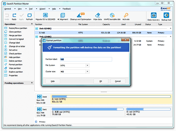 Free Partition Manager Software To Resize Partitions - EaseUS Partition ...